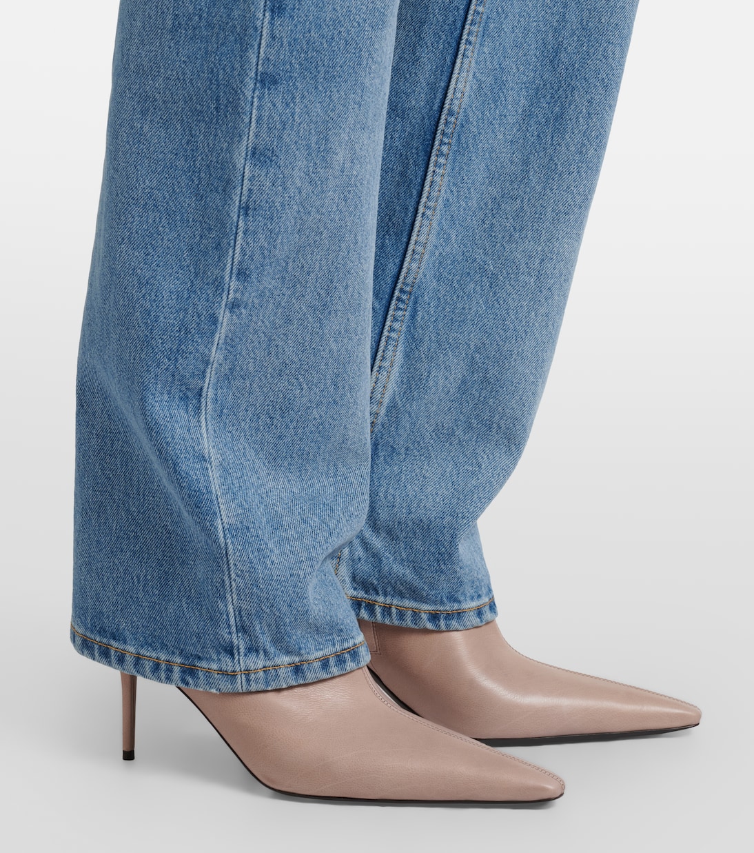 Ashley 75 leather ankle boots | Saint Laurent