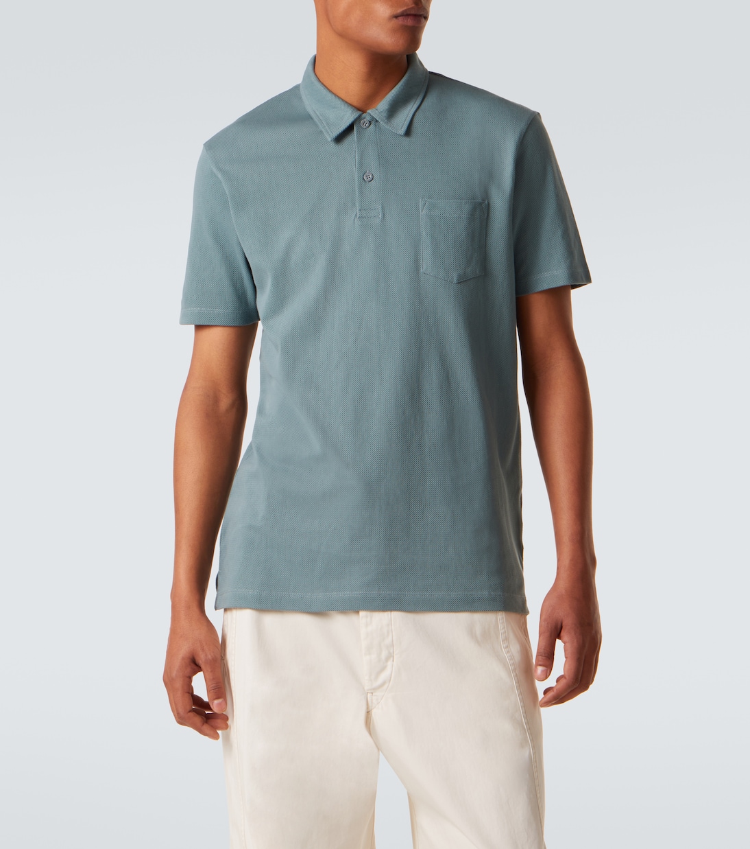 Polohemd Riviera aus Baumwoll-Mesh | Sunspel