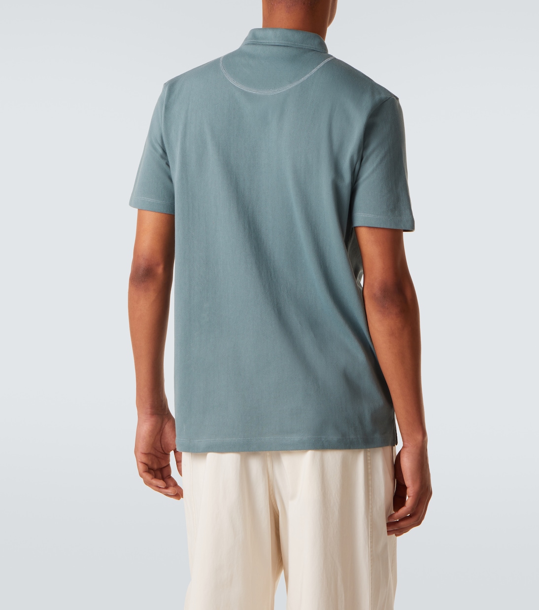 Polohemd Riviera aus Baumwoll-Mesh | Sunspel