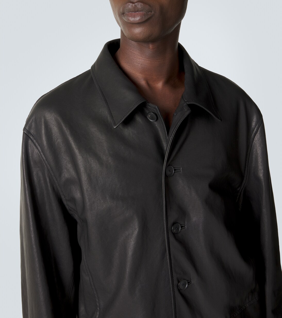 Leather blouson jacket | Auralee