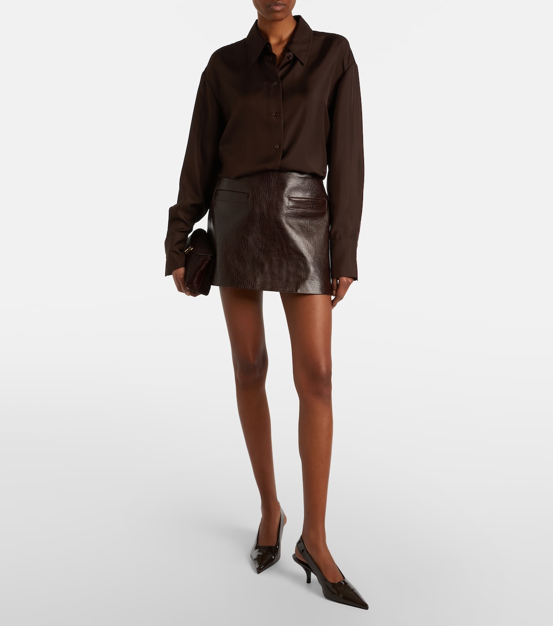 Minirock Rory aus Leder | The Frankie Shop