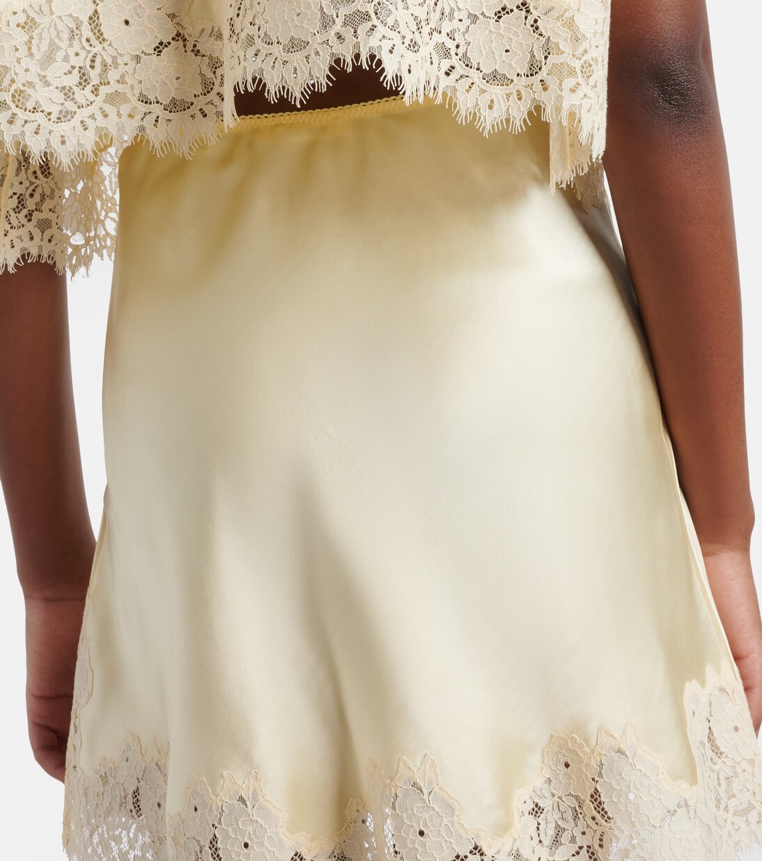 Giulietta lace-trimmed silk miniskirt | Dôen