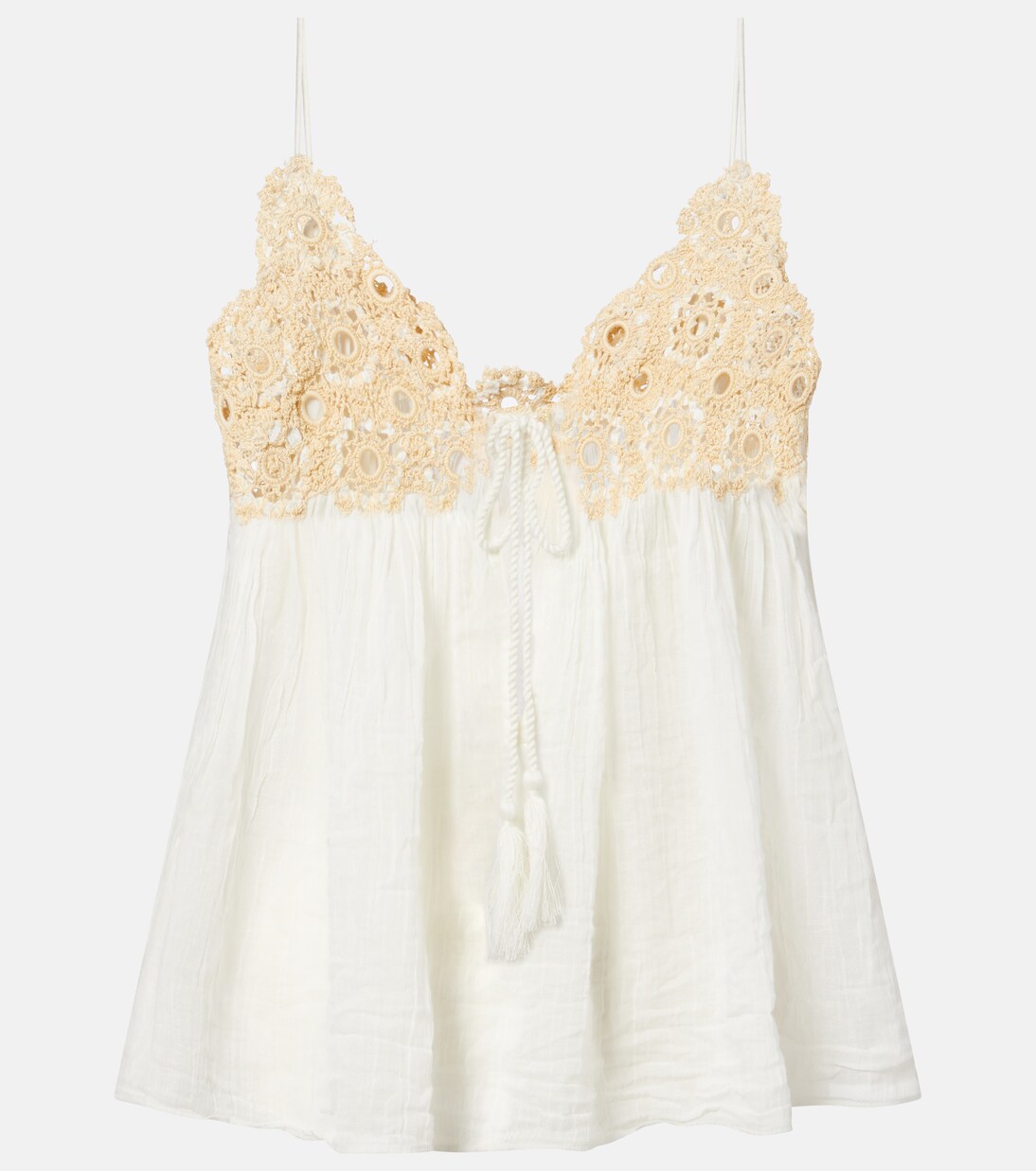 Alessia crochet-trimmed cotton gauze top | Ulla Johnson