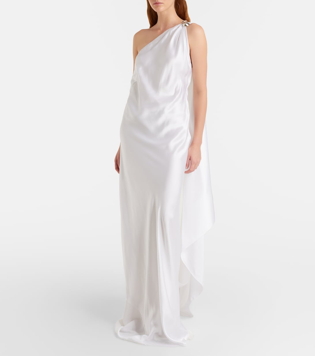 Posie one-shoulder satin gown | Ralph Lauren Collection
