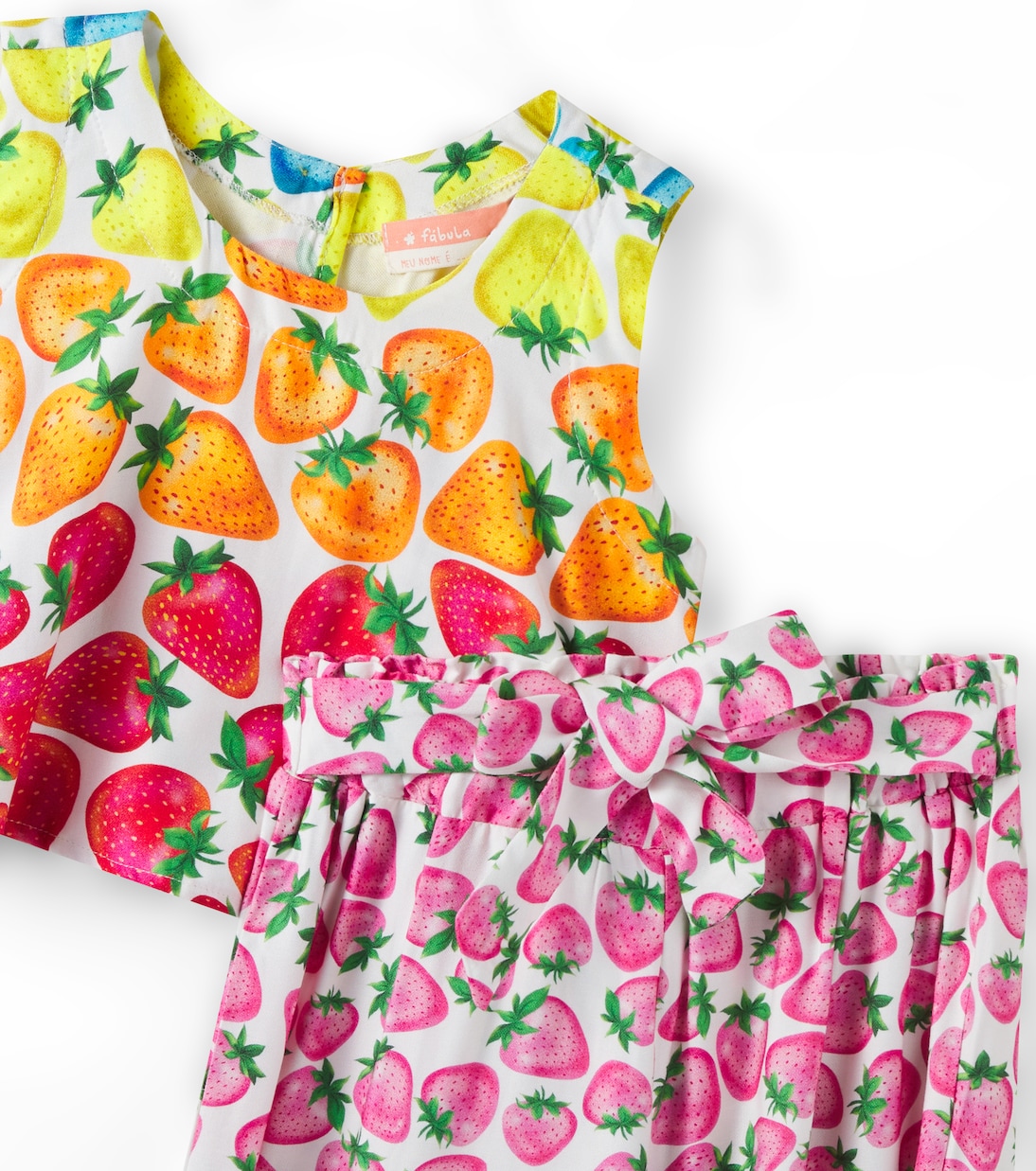 Set Morango Rainbow aus Top und Hose | Fábula