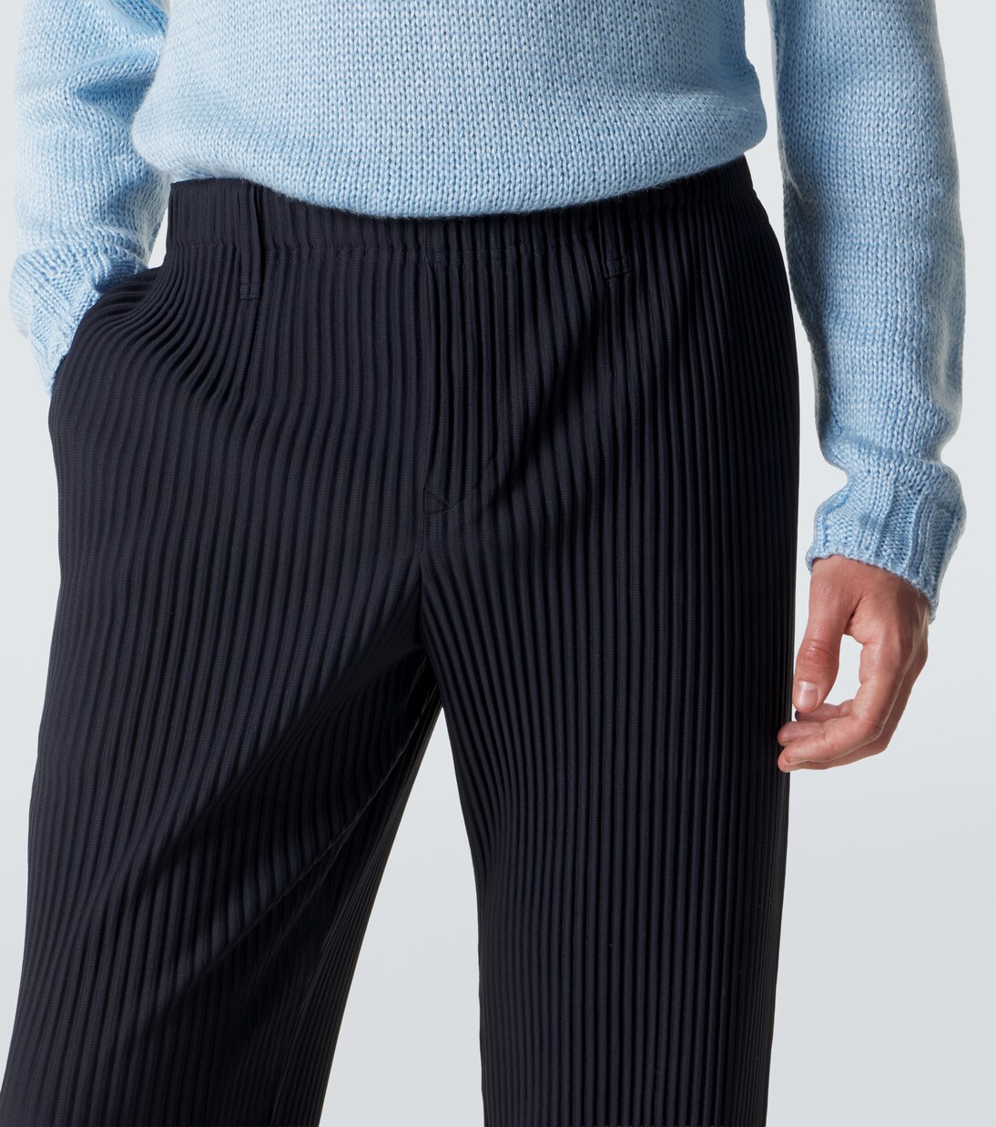 Basics pleated straight pants | Homme Plissé Issey Miyake