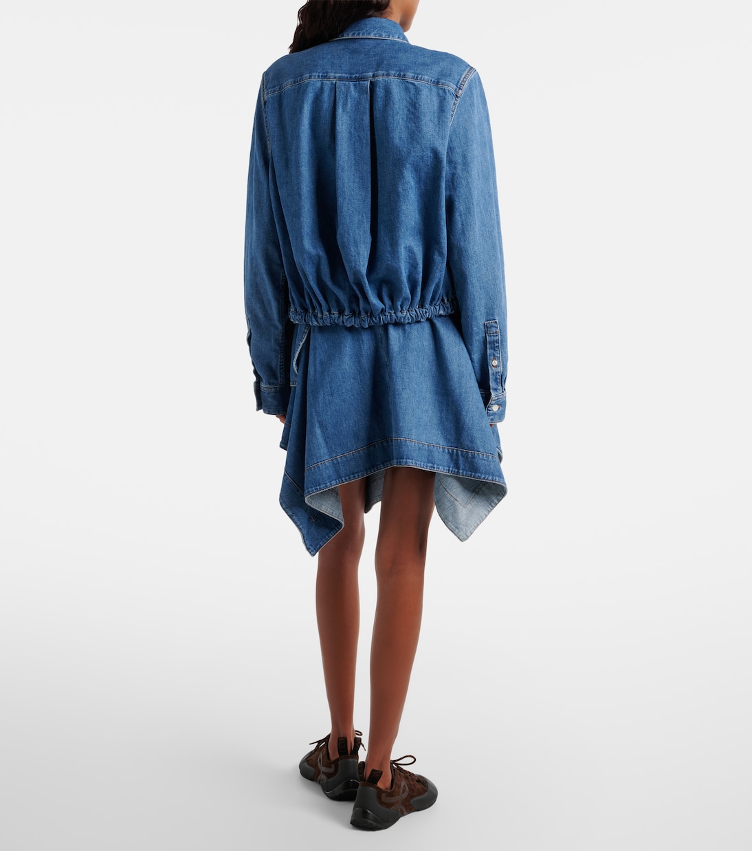 Minigonna Double L in denim con cintura | Loewe