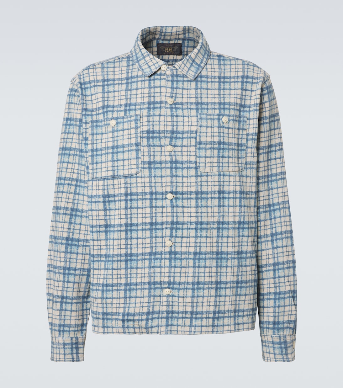 Plaid cotton and linen jersey shirt | RRL