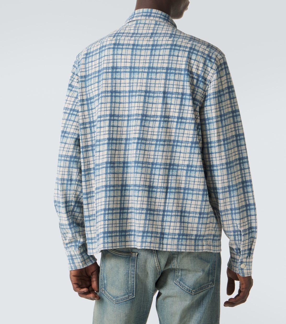Plaid cotton and linen jersey shirt | RRL