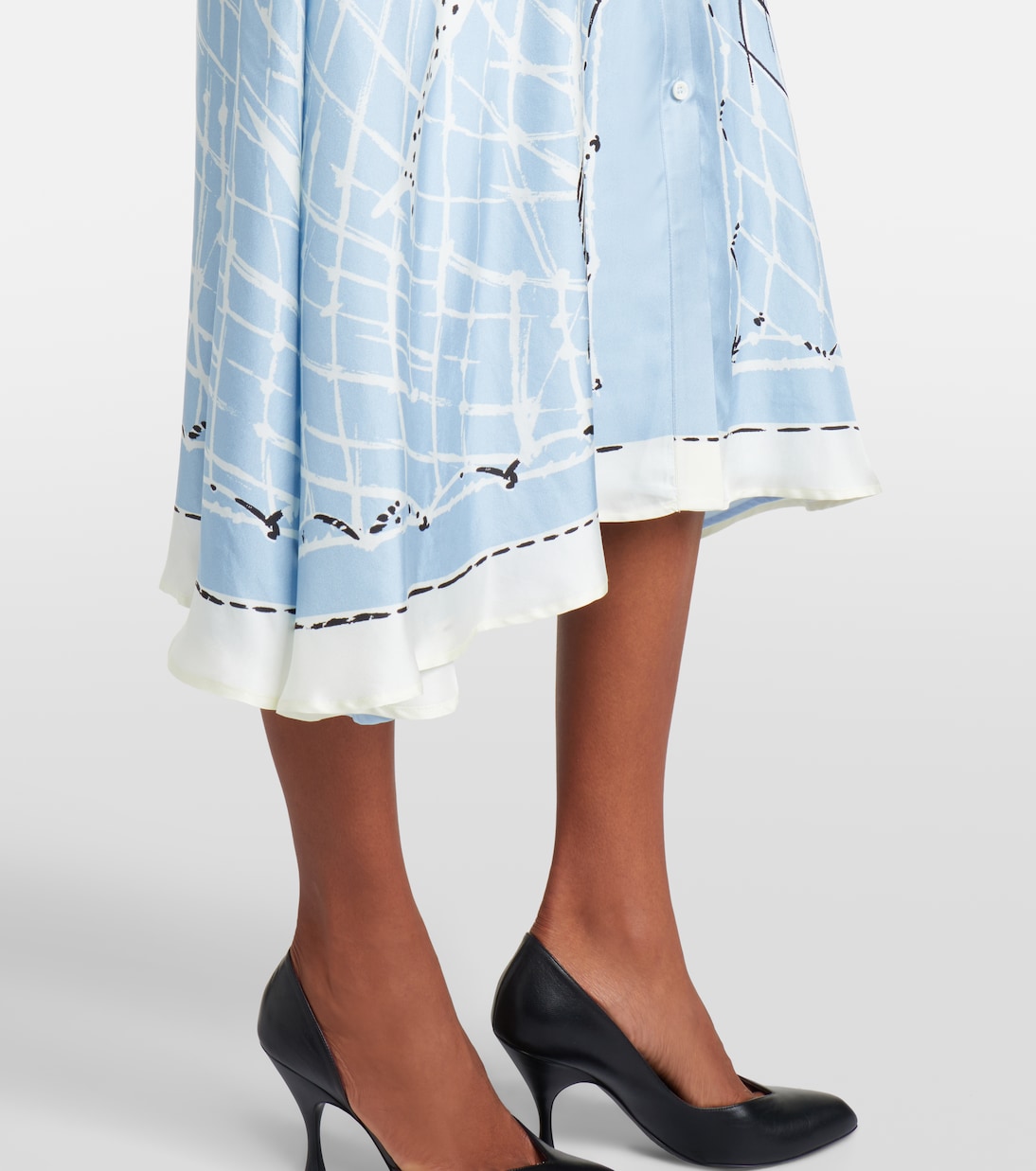 Robe chemise Kiera en soie imprimée | Altuzarra