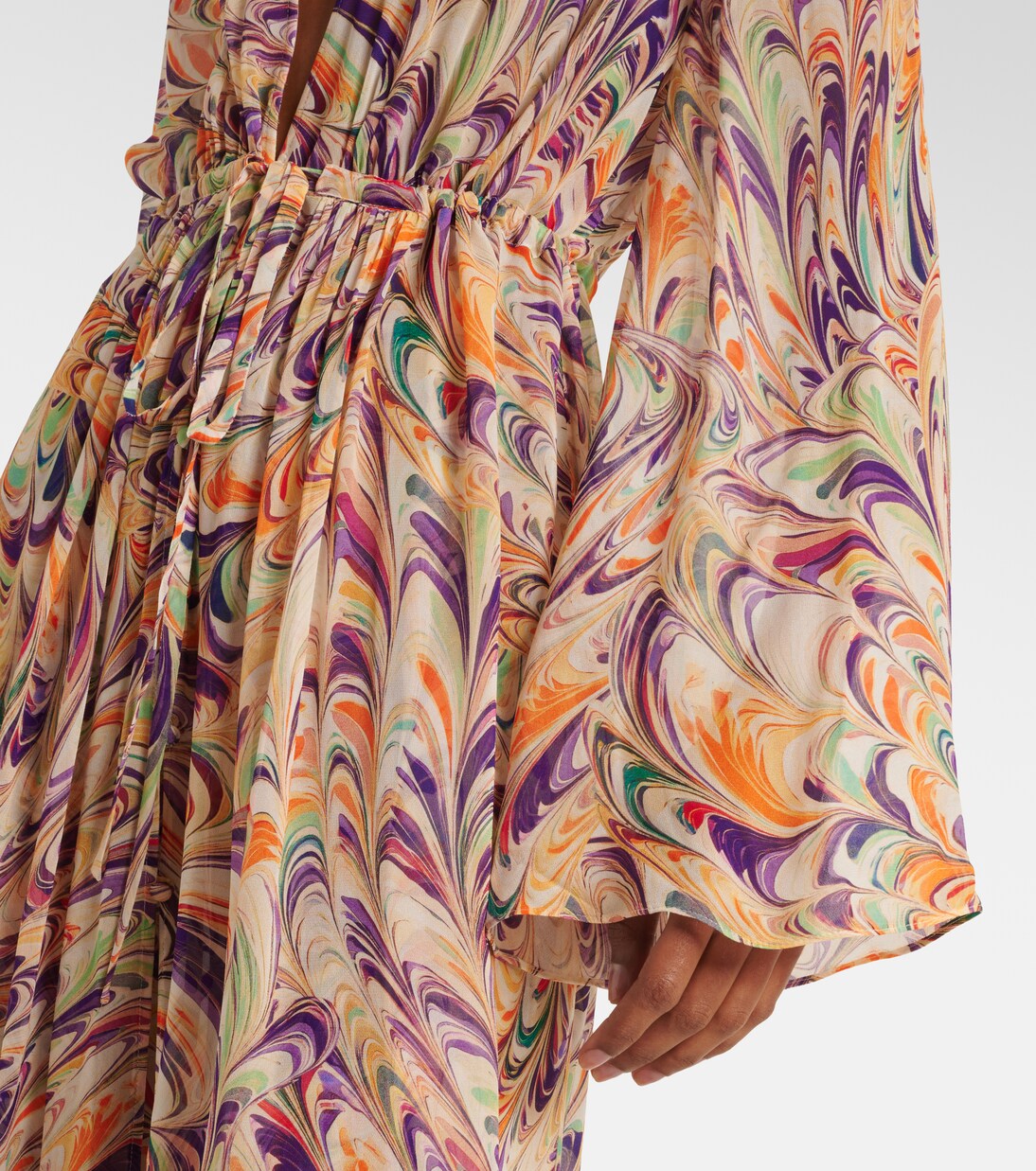 Caftán Chloe de georgette estampado | Alexandra Miro