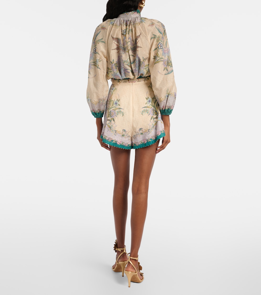 Indra printed linen shorts | Zimmermann