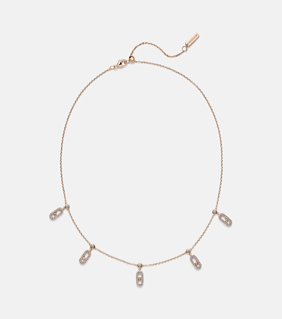 Move Uno 18kt rose gold choker with diamonds | Messika