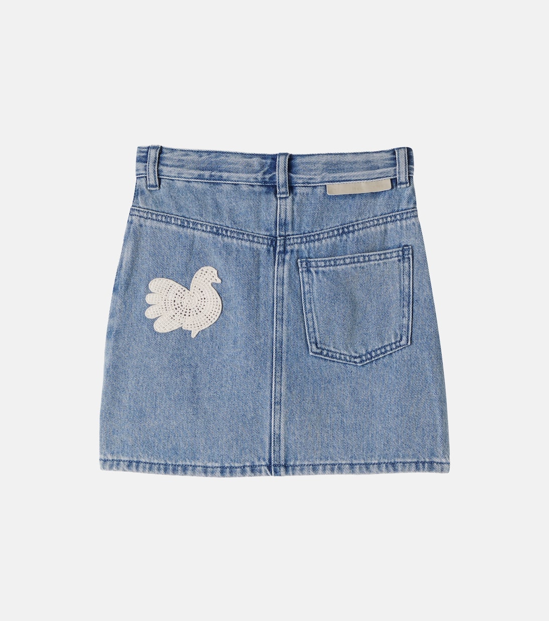 Patch-appliqué denim skirt | Stella McCartney Kids