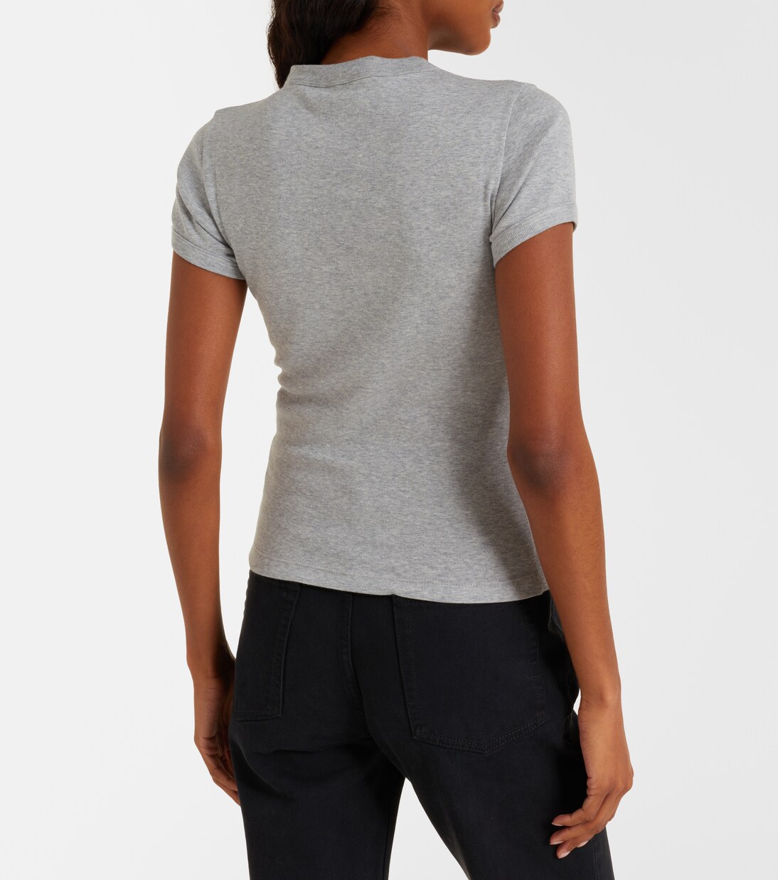 Cassandre ribbed-knit cotton T-shirt | Saint Laurent