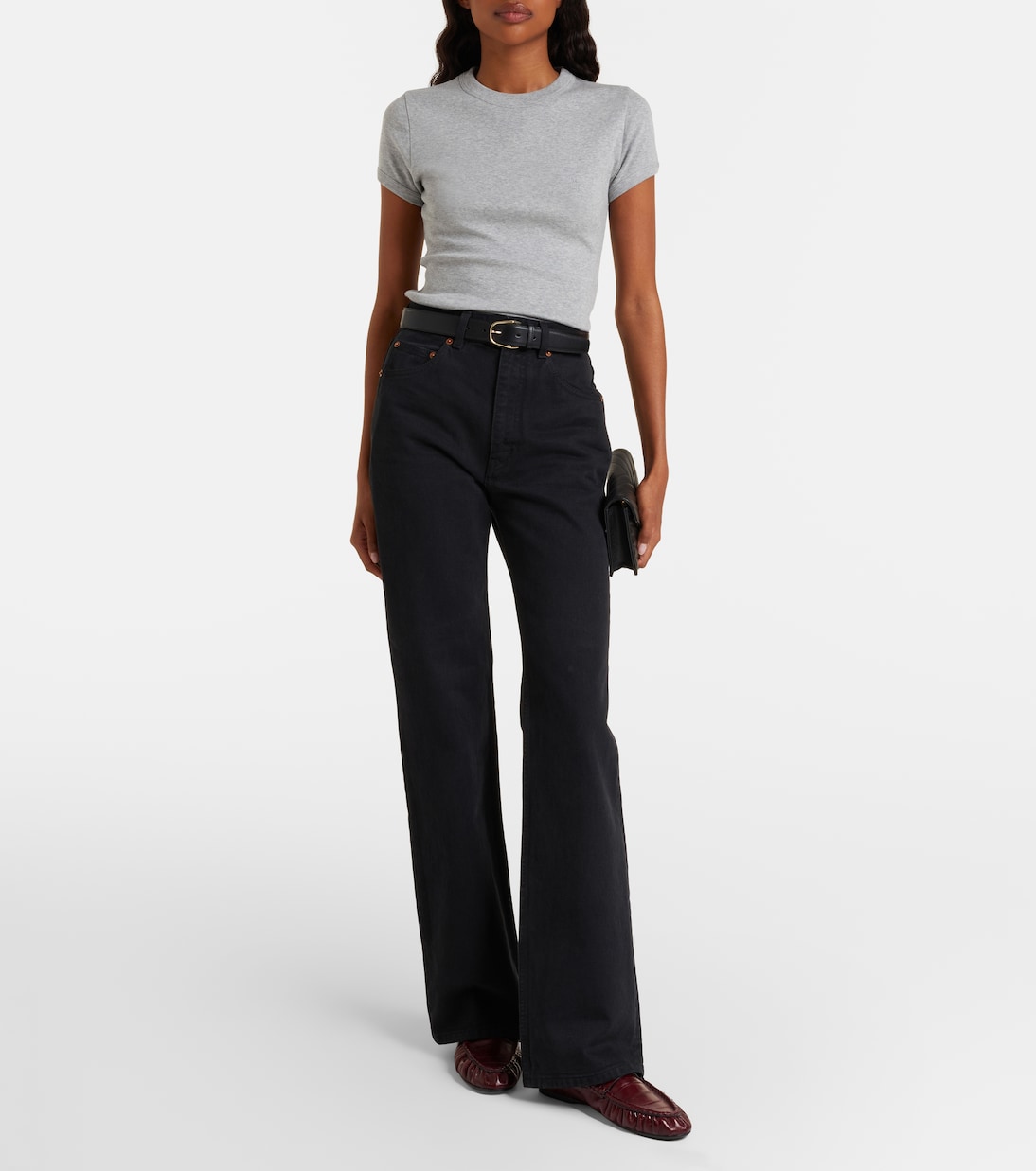 Cassandre ribbed-knit cotton T-shirt | Saint Laurent