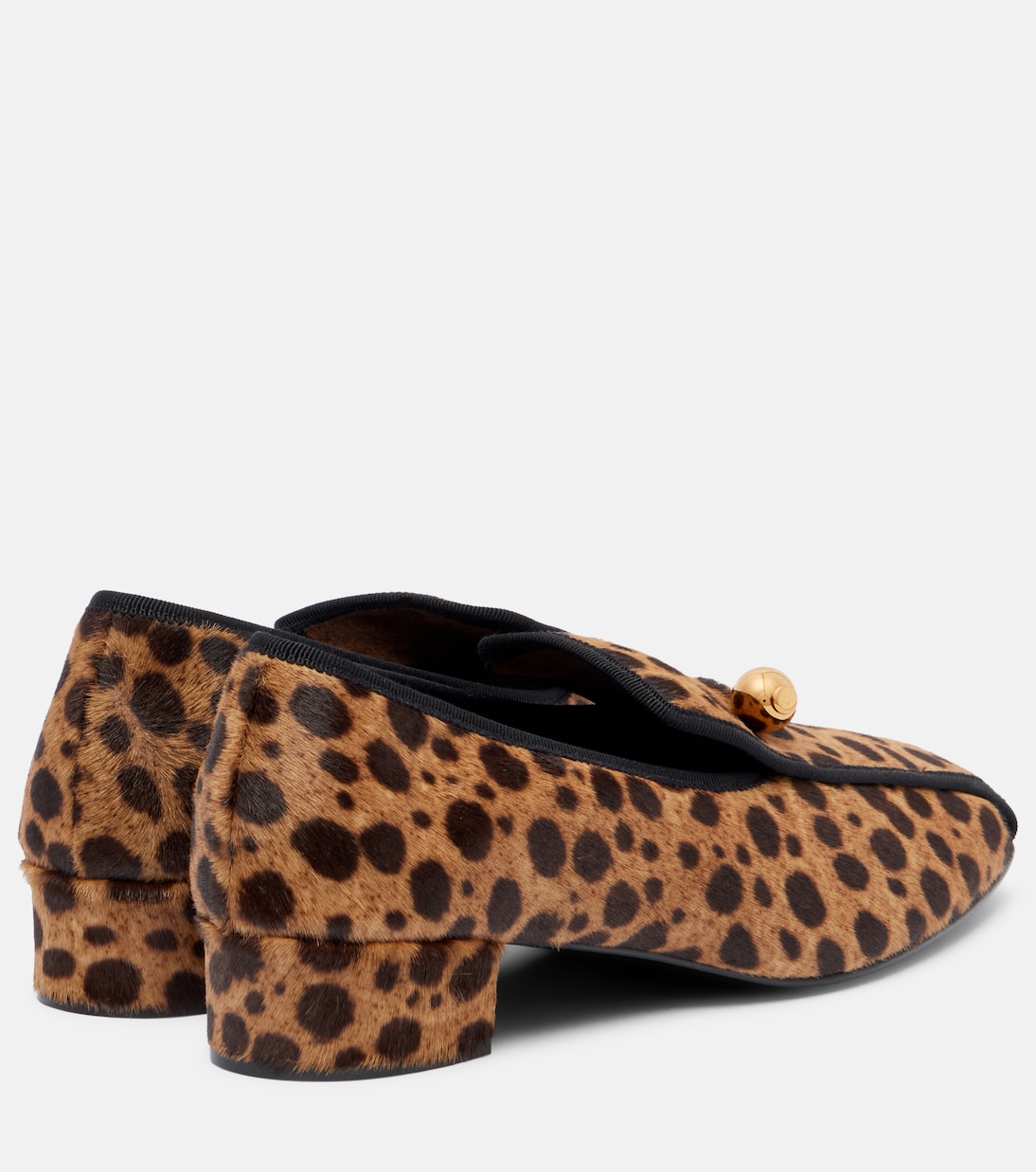 Showtime leopard-print calf hair loafer pumps | Herbert Levine