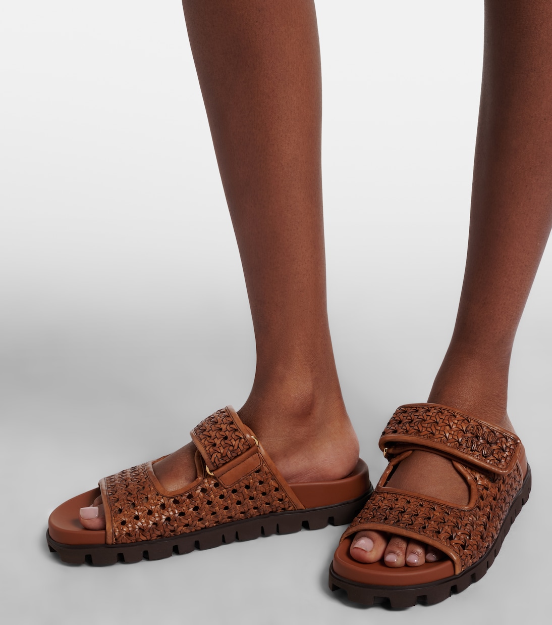 Sandalen aus Leder | Miu Miu
