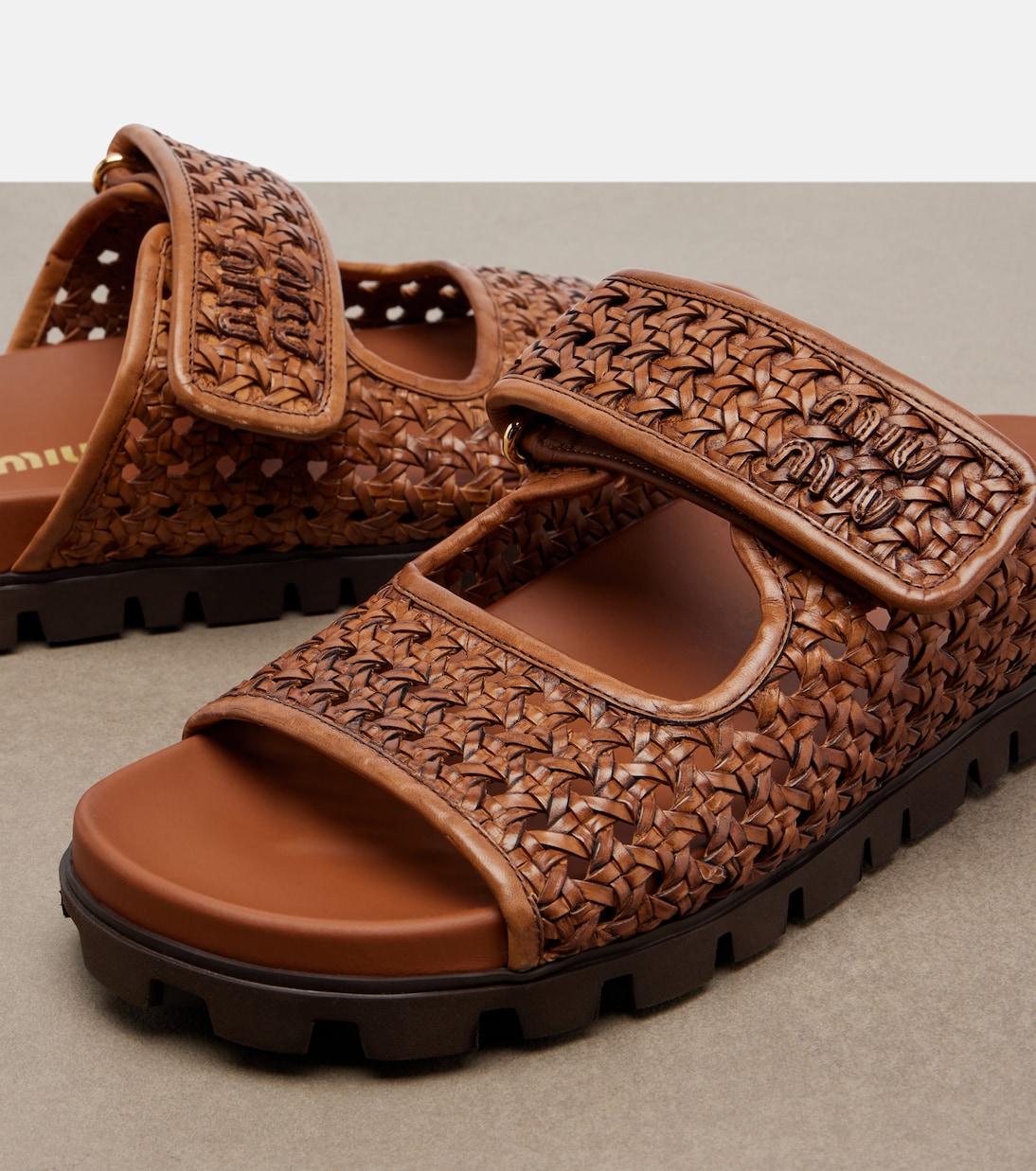 Sandalen aus Leder | Miu Miu