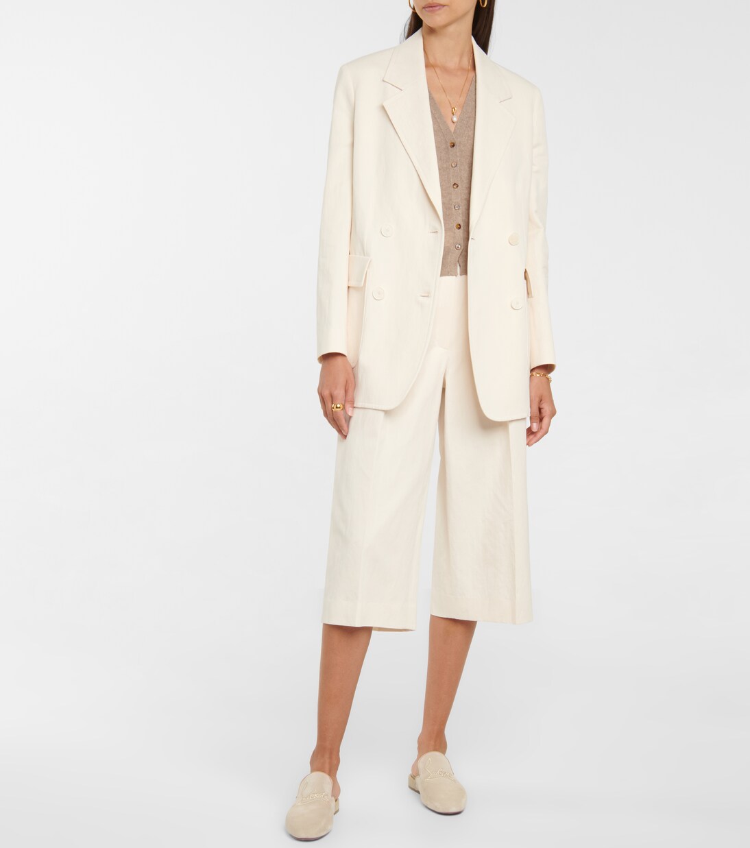 Slippers Navy Coolito Donna in suede | Christian Louboutin