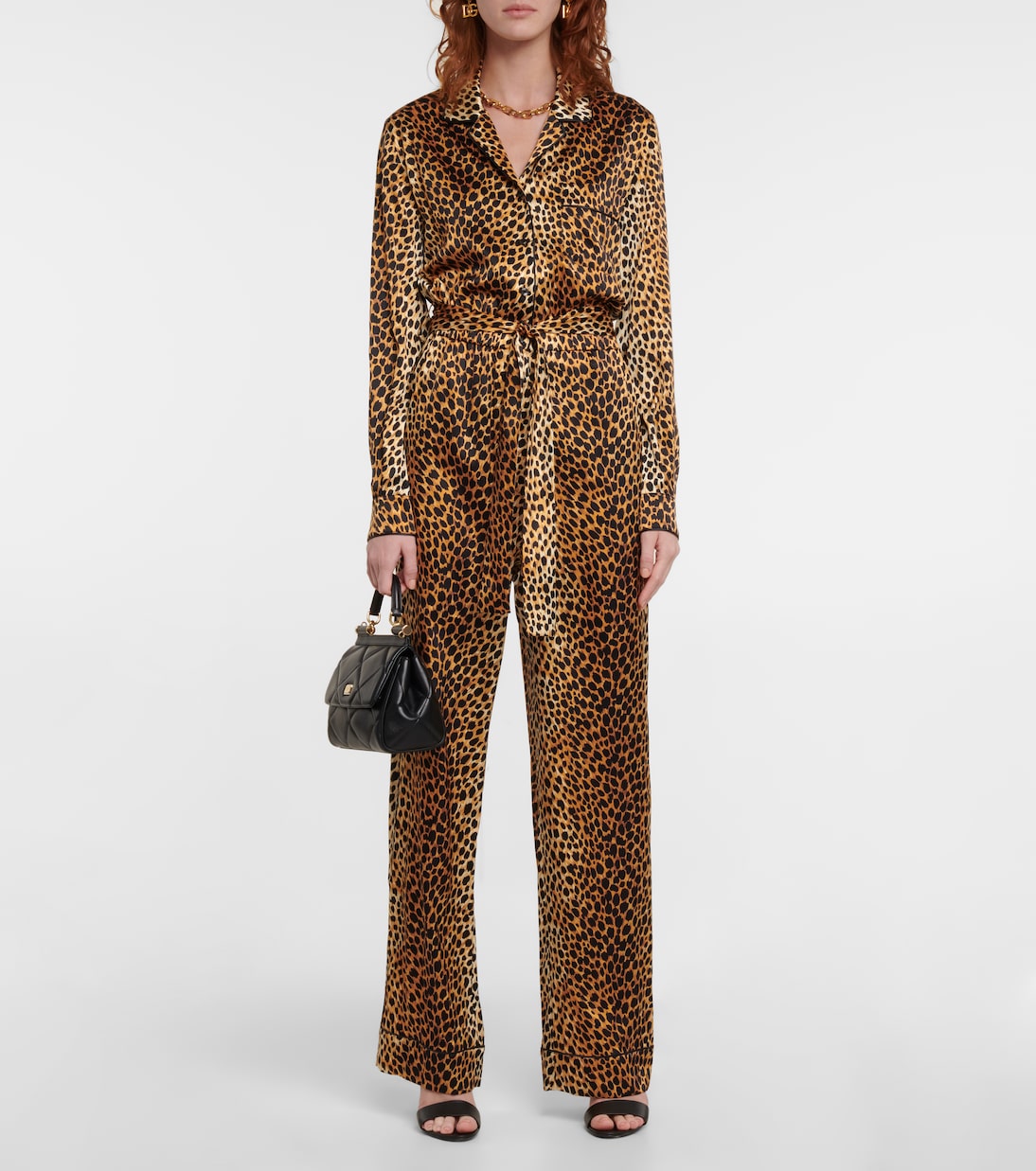 Animal-print silk-blend jumpsuit | Dolce&Gabbana