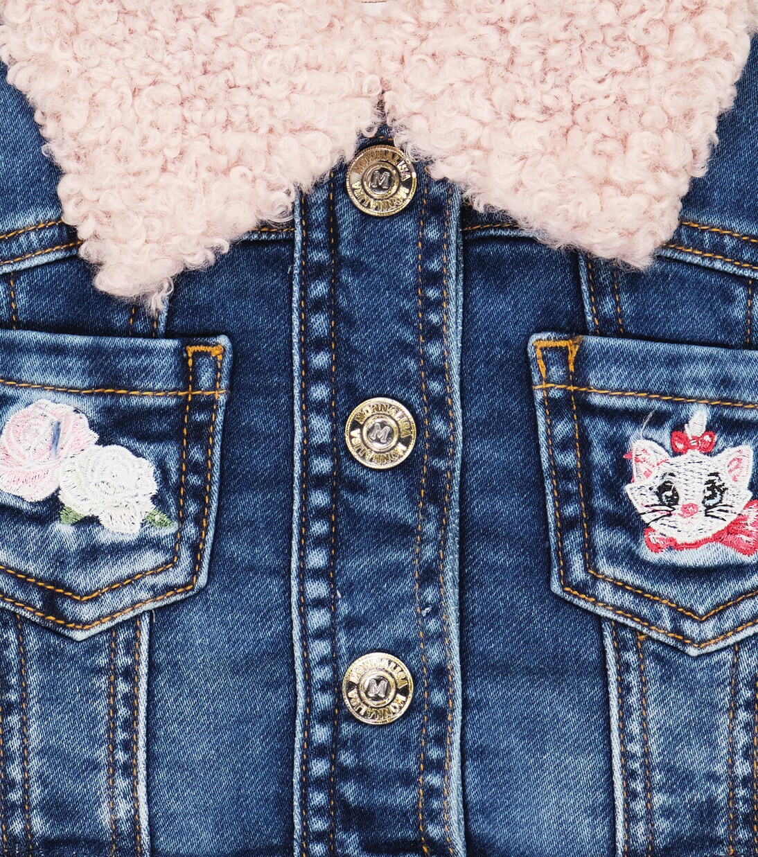 Baby embroidered denim jacket | Monnalisa