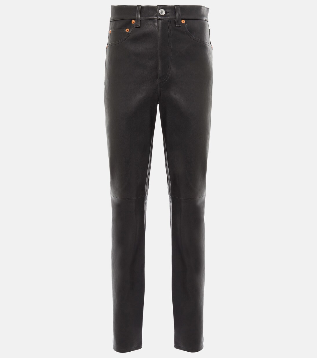 High-Rise-Hose 70s aus Leder | Re/Done