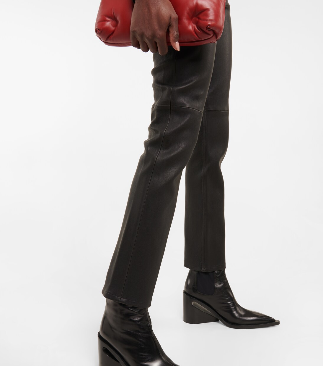 High-Rise-Hose 70s aus Leder | Re/Done