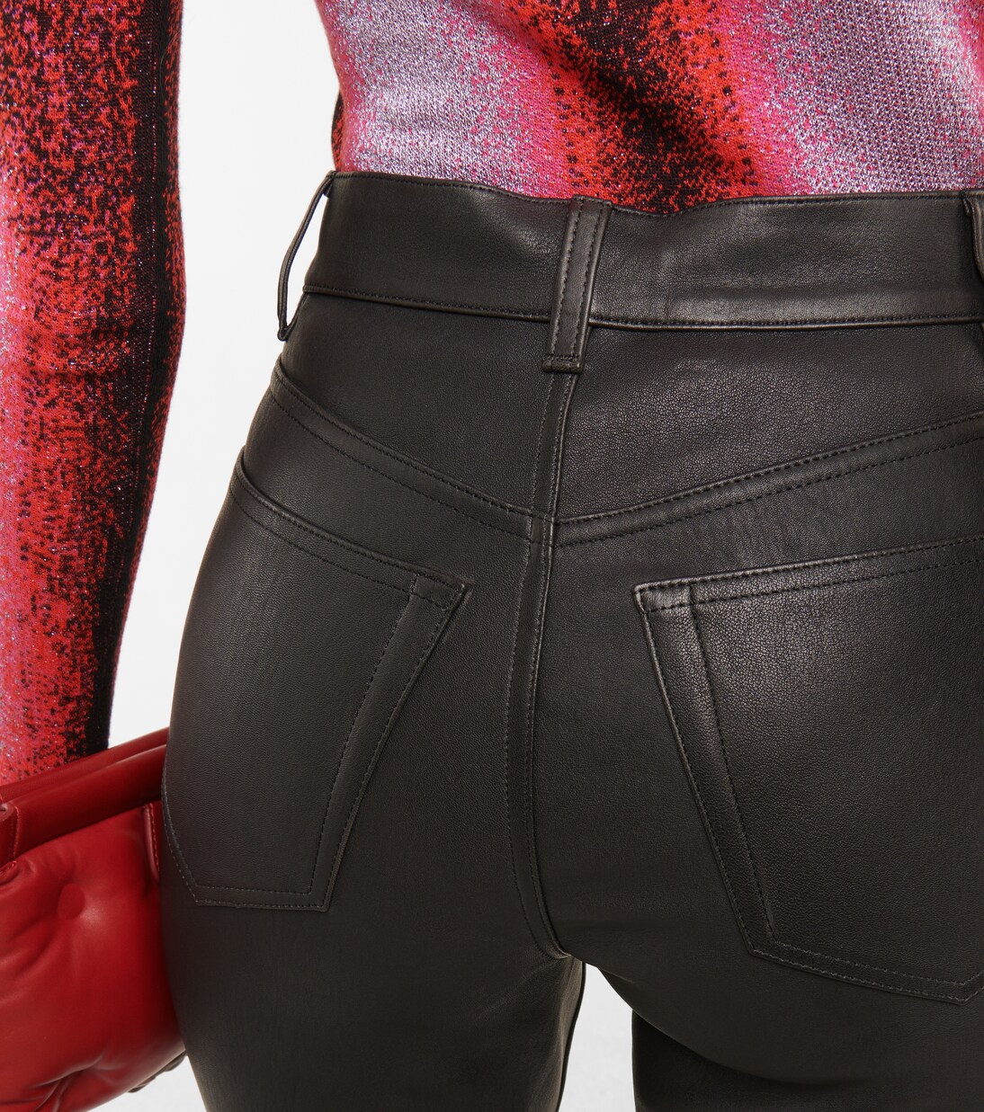 High-Rise-Hose 70s aus Leder | Re/Done