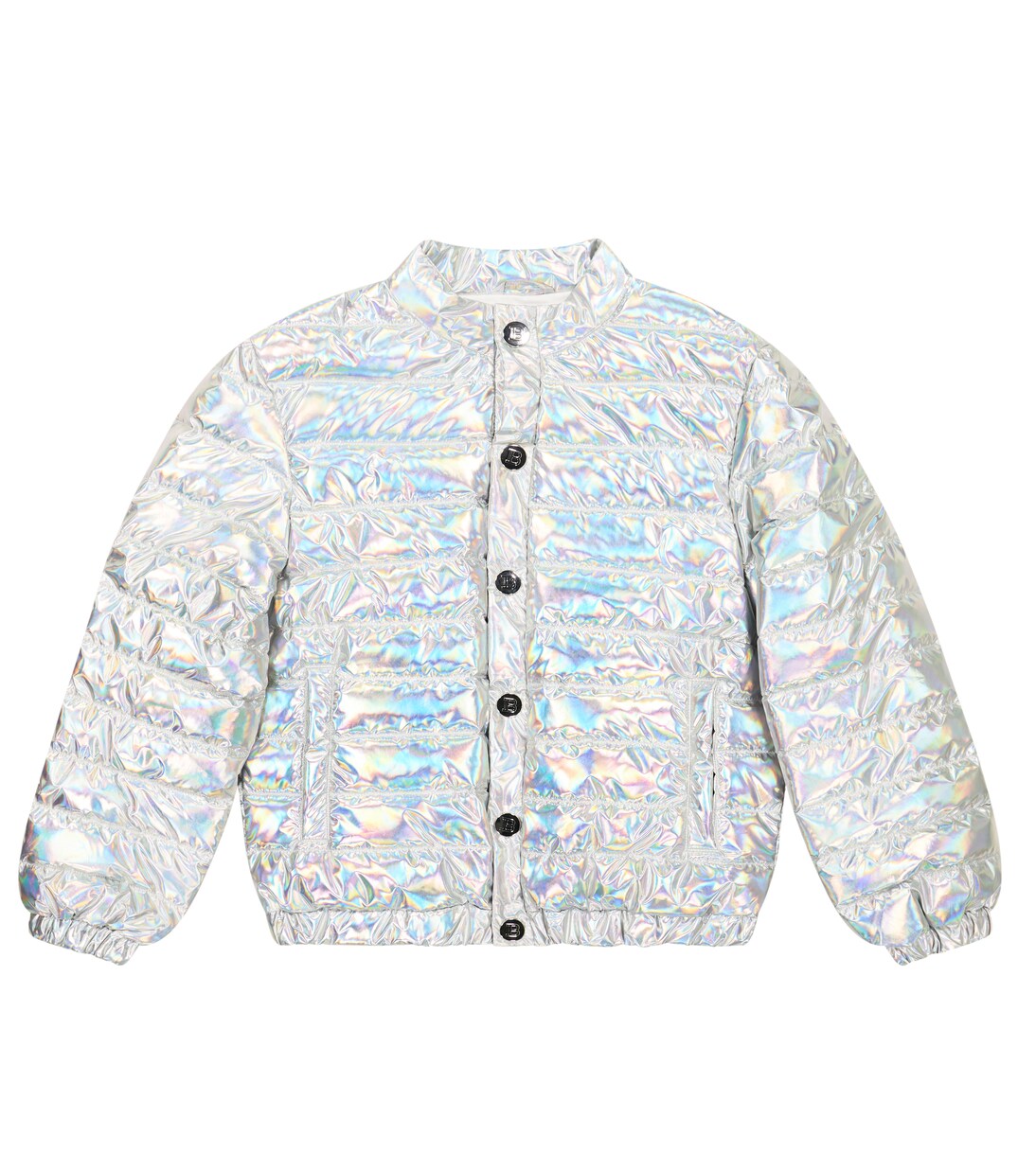 Quilted metallic jacket | Balmain Kids