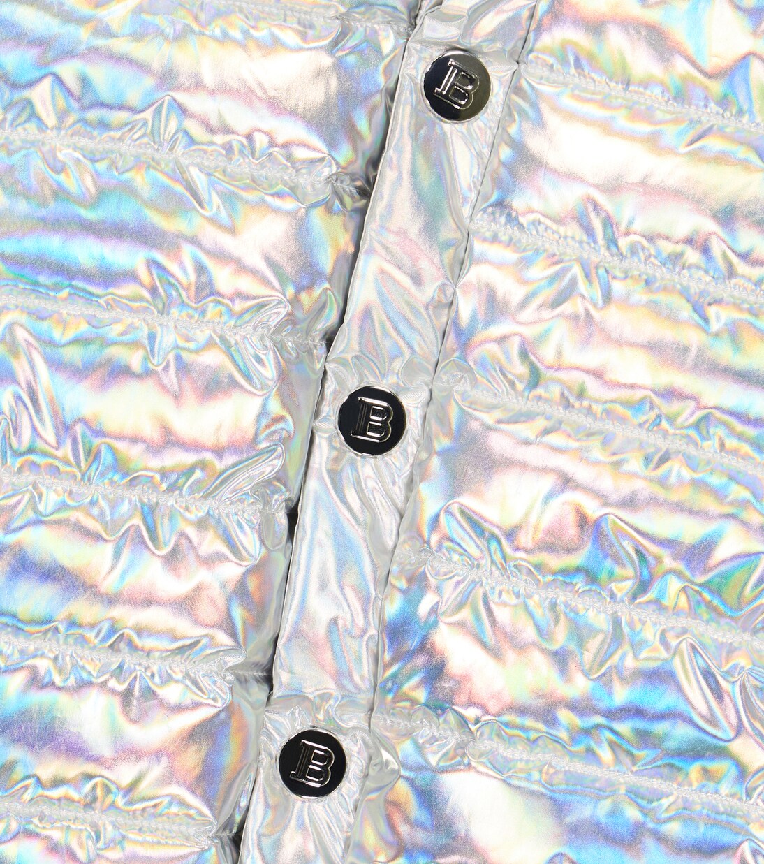 Quilted metallic jacket | Balmain Kids