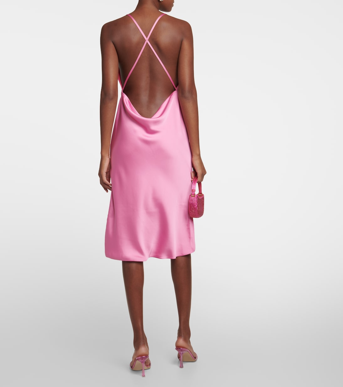 Robe midi en satin | Norma Kamali