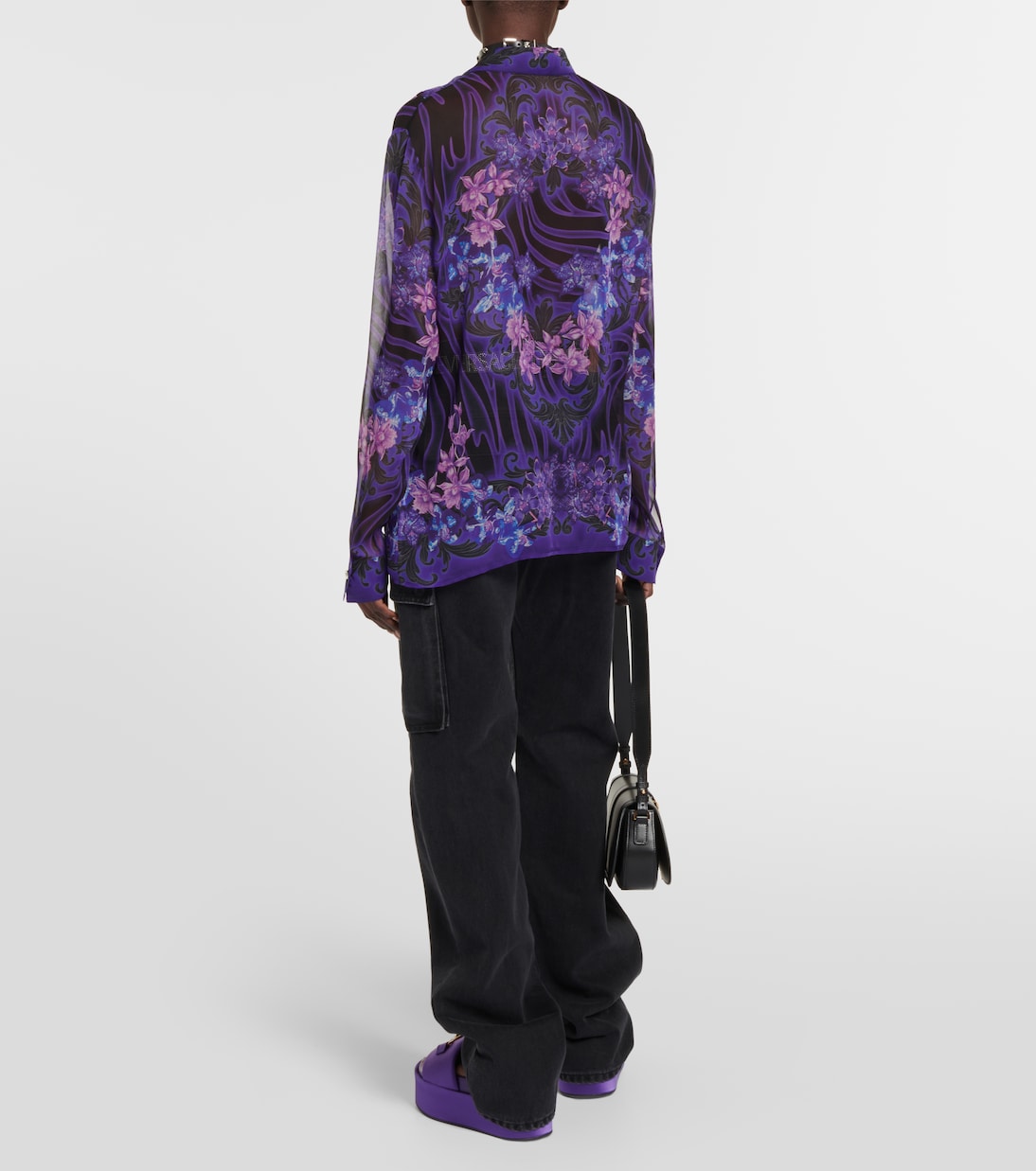 Hemd aus Seidenchiffon | Versace