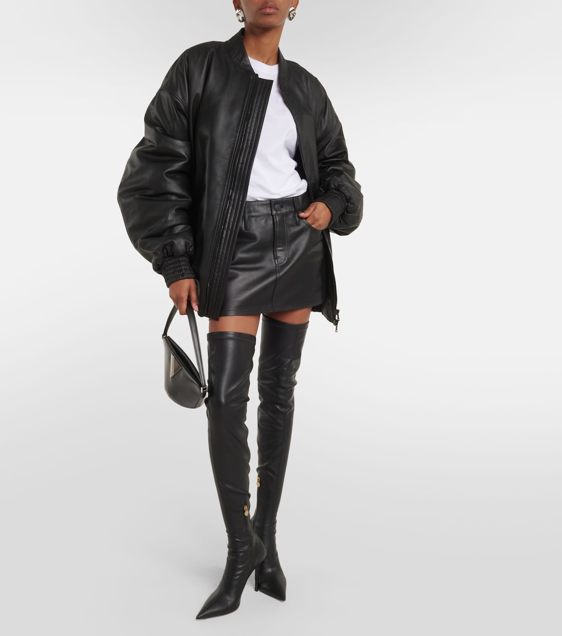 Leather bomber jacket | Wardrobe.NYC