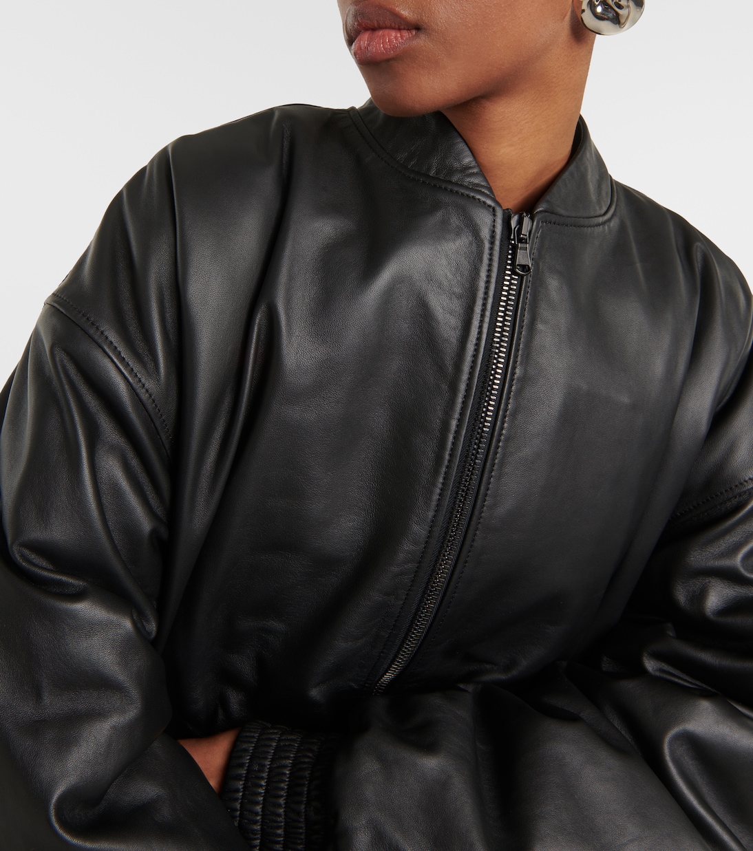 Leather bomber jacket | Wardrobe.NYC