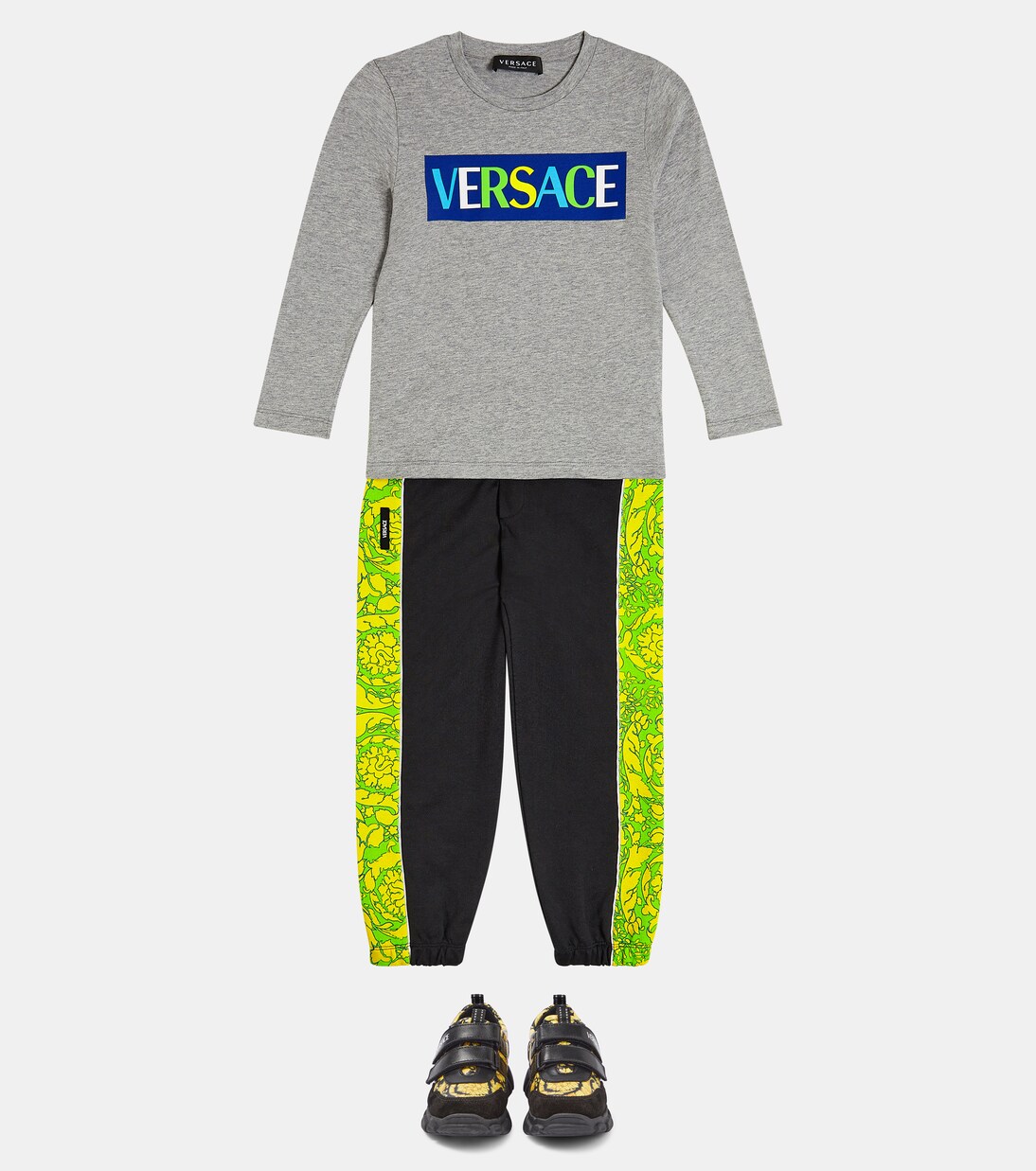 Barocco cotton sweatpants | Versace Kids