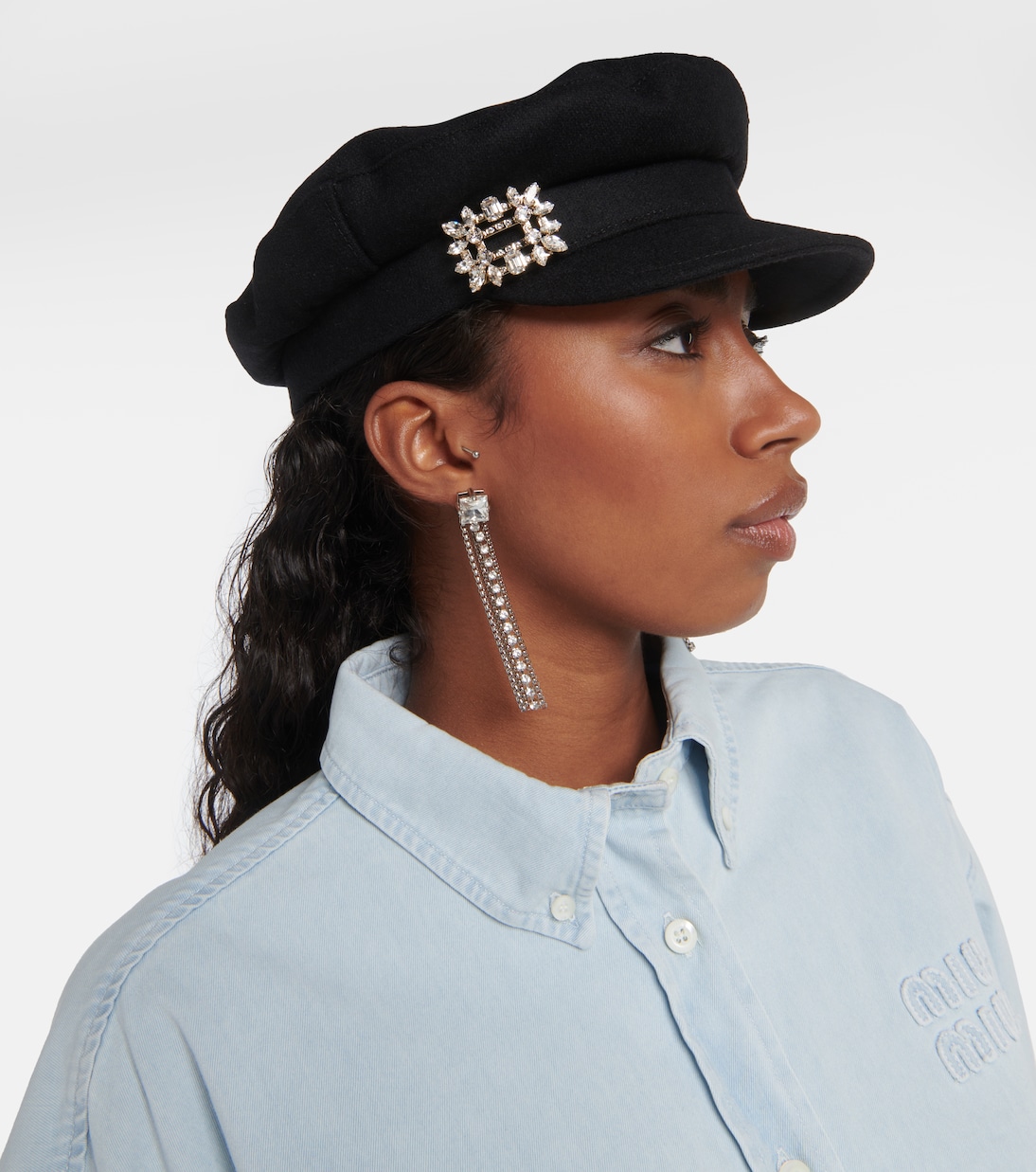 Embellished wool-blend hat | Roger Vivier