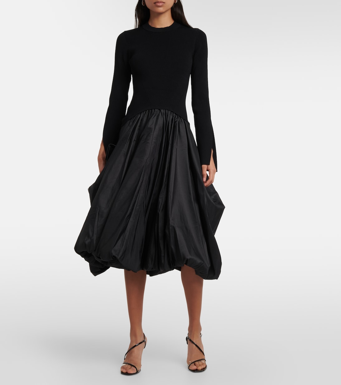 Kenlie taffeta-trimmed midi dress | Simkhai