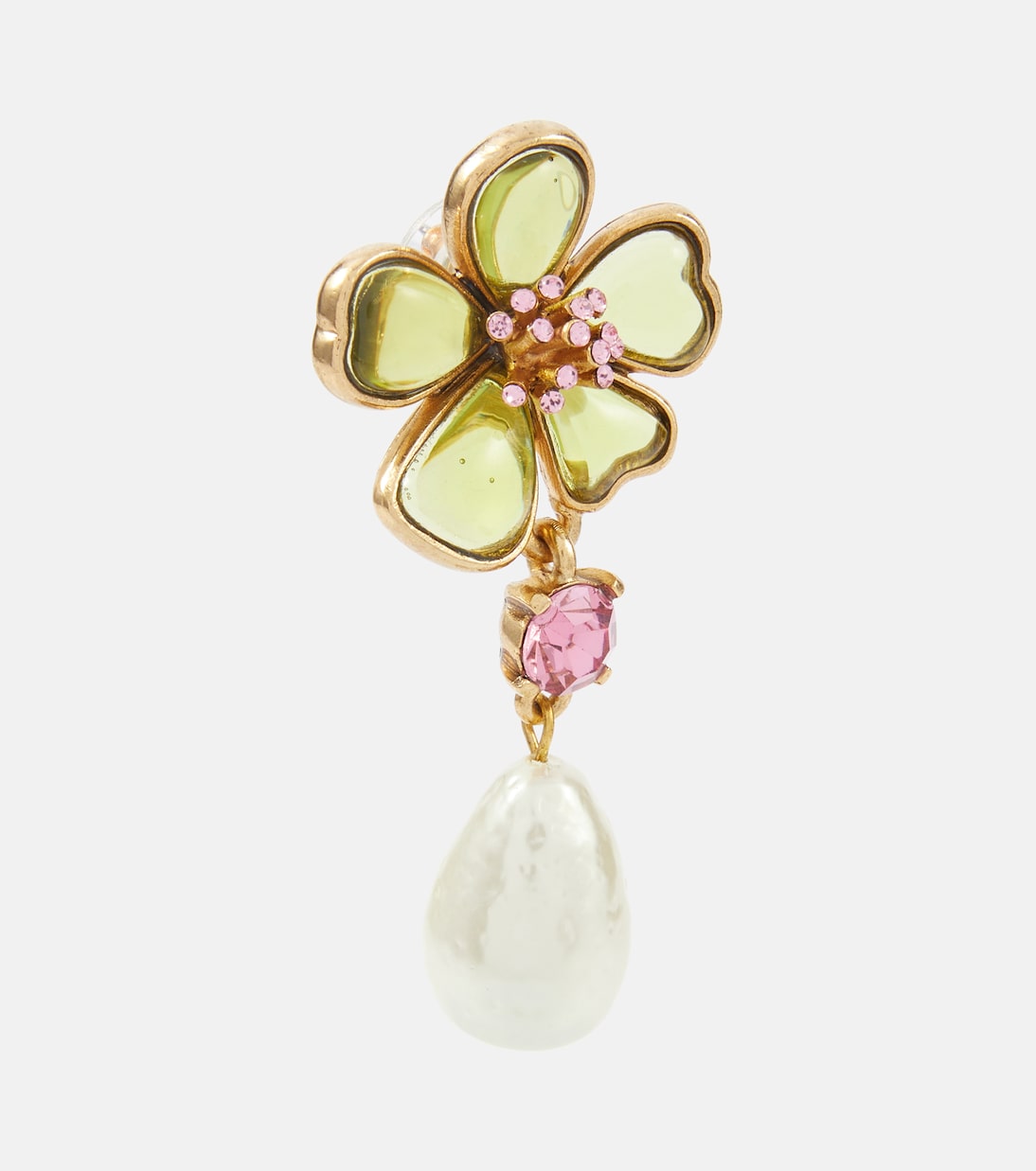 Floral embellished drop earrings | Oscar de la Renta