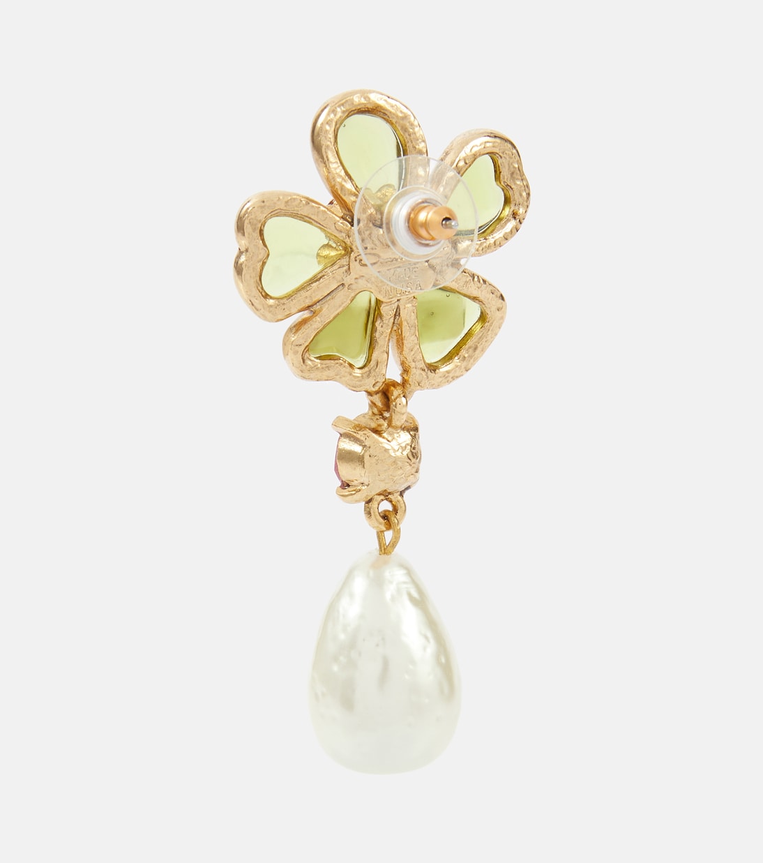 Floral embellished drop earrings | Oscar de la Renta