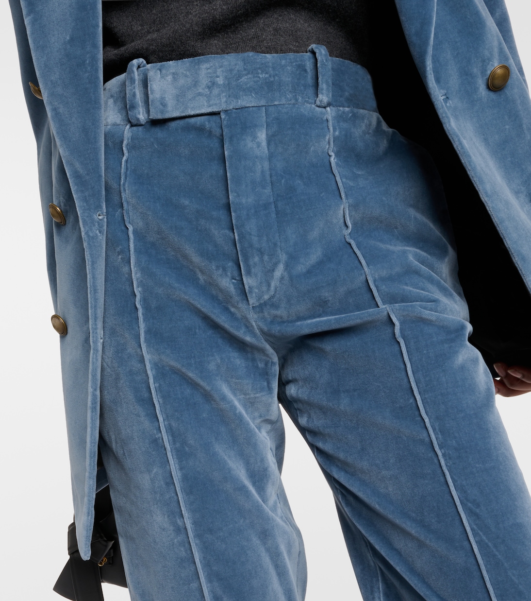 Hose The Slim Stacked aus Samt | Frame