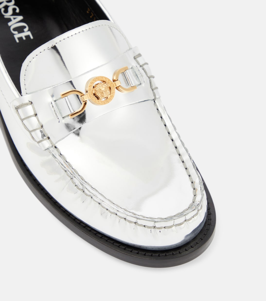 Loafers Medusa '95 aus Metallic-Leder | Versace