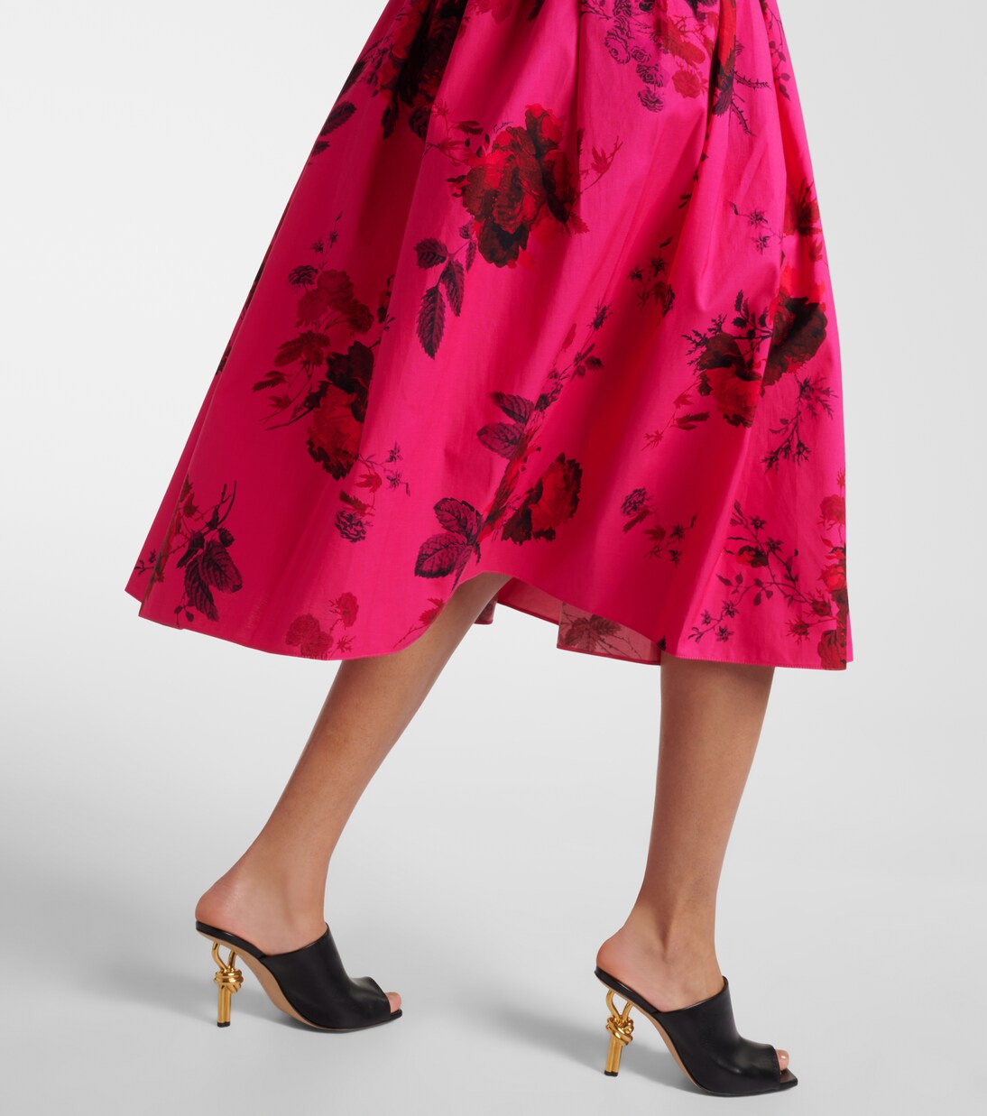 Robe midi en coton à fleurs | Erdem