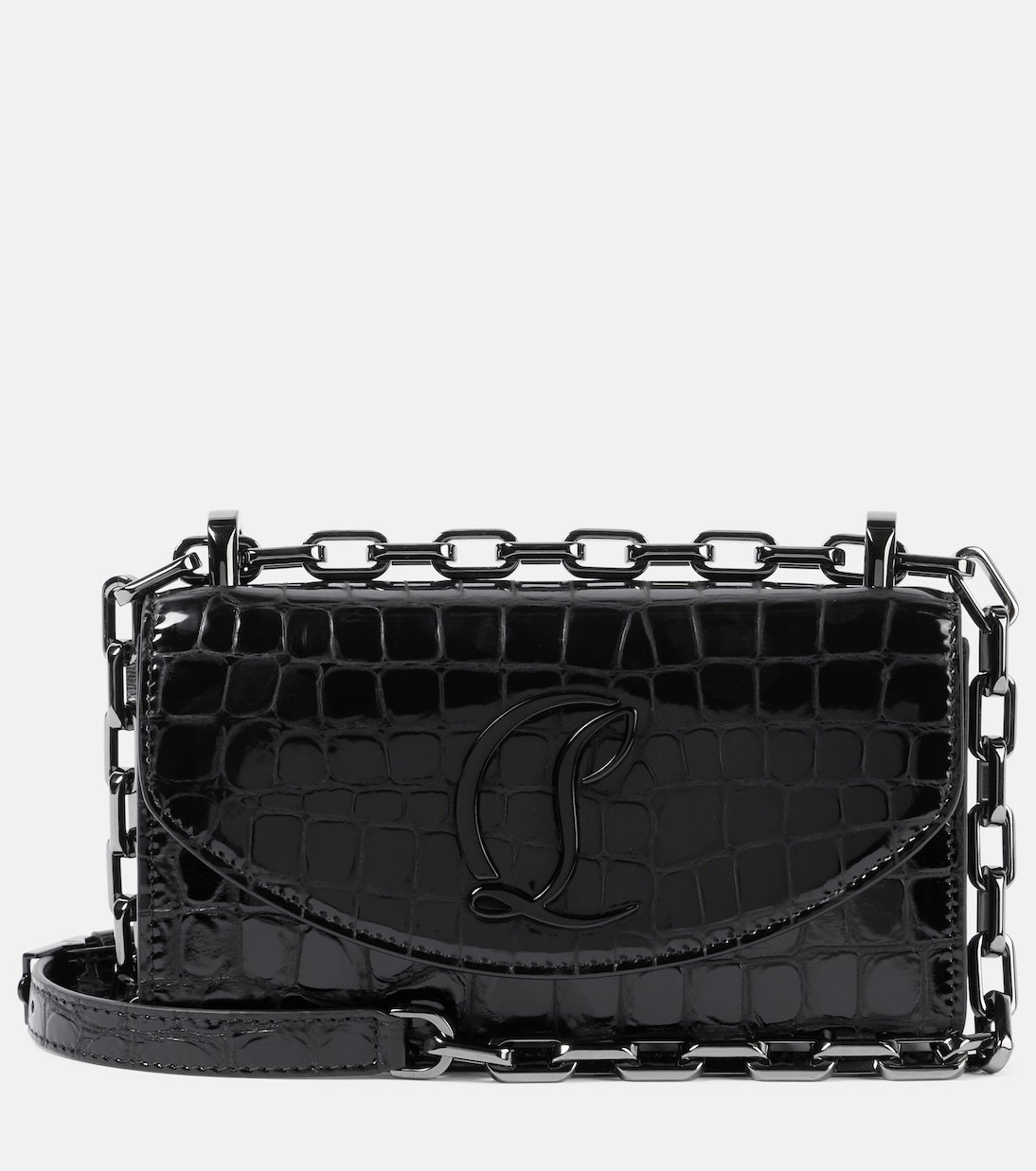 Loubi54 croc-effect leather shoulder bag | Christian Louboutin