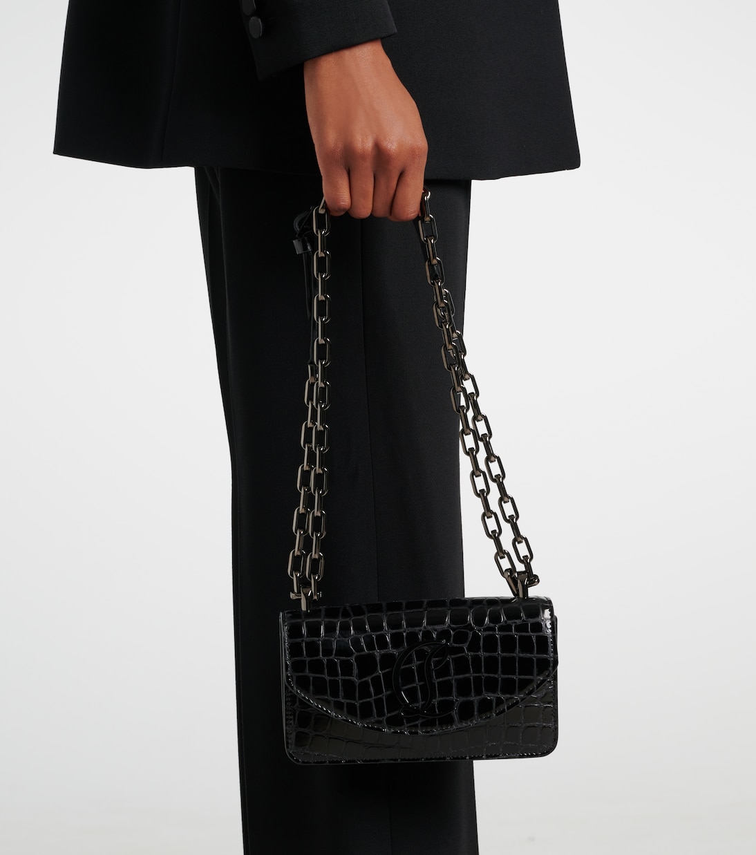 Loubi54 croc-effect leather shoulder bag | Christian Louboutin