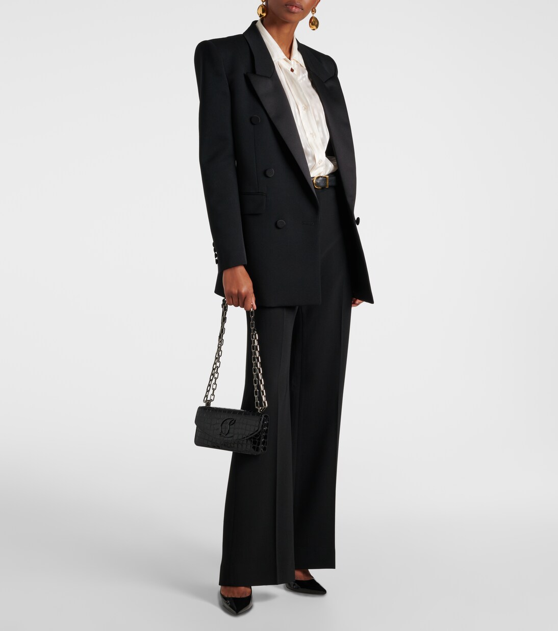 Loubi54 croc-effect leather shoulder bag | Christian Louboutin