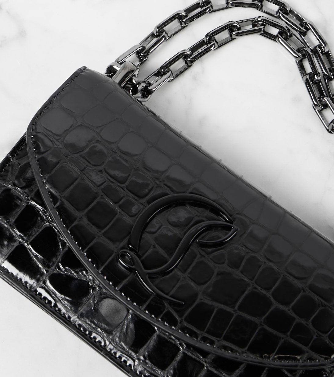 Loubi54 croc-effect leather shoulder bag | Christian Louboutin