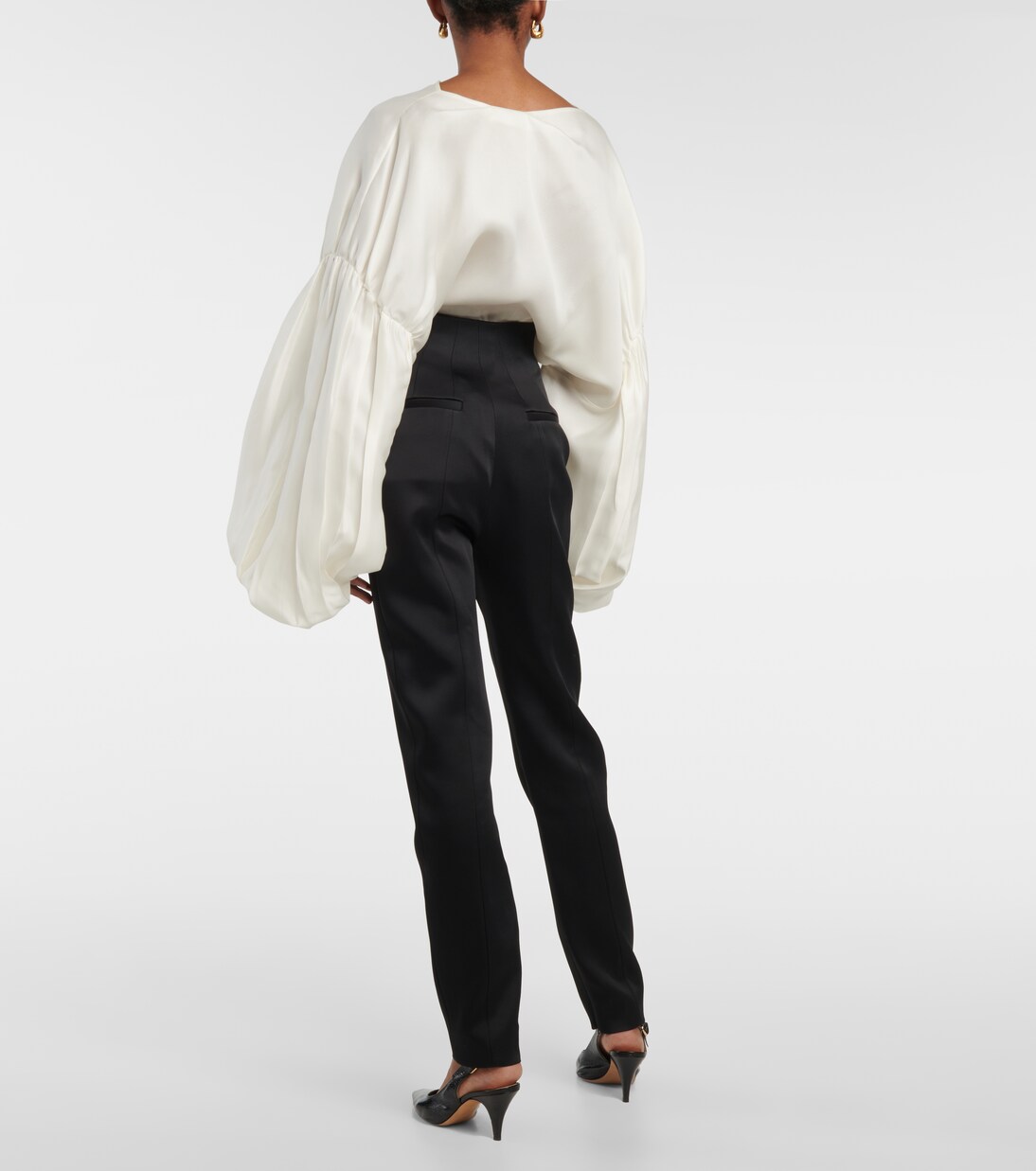 Schmale Hose Lenn aus Satin | Khaite