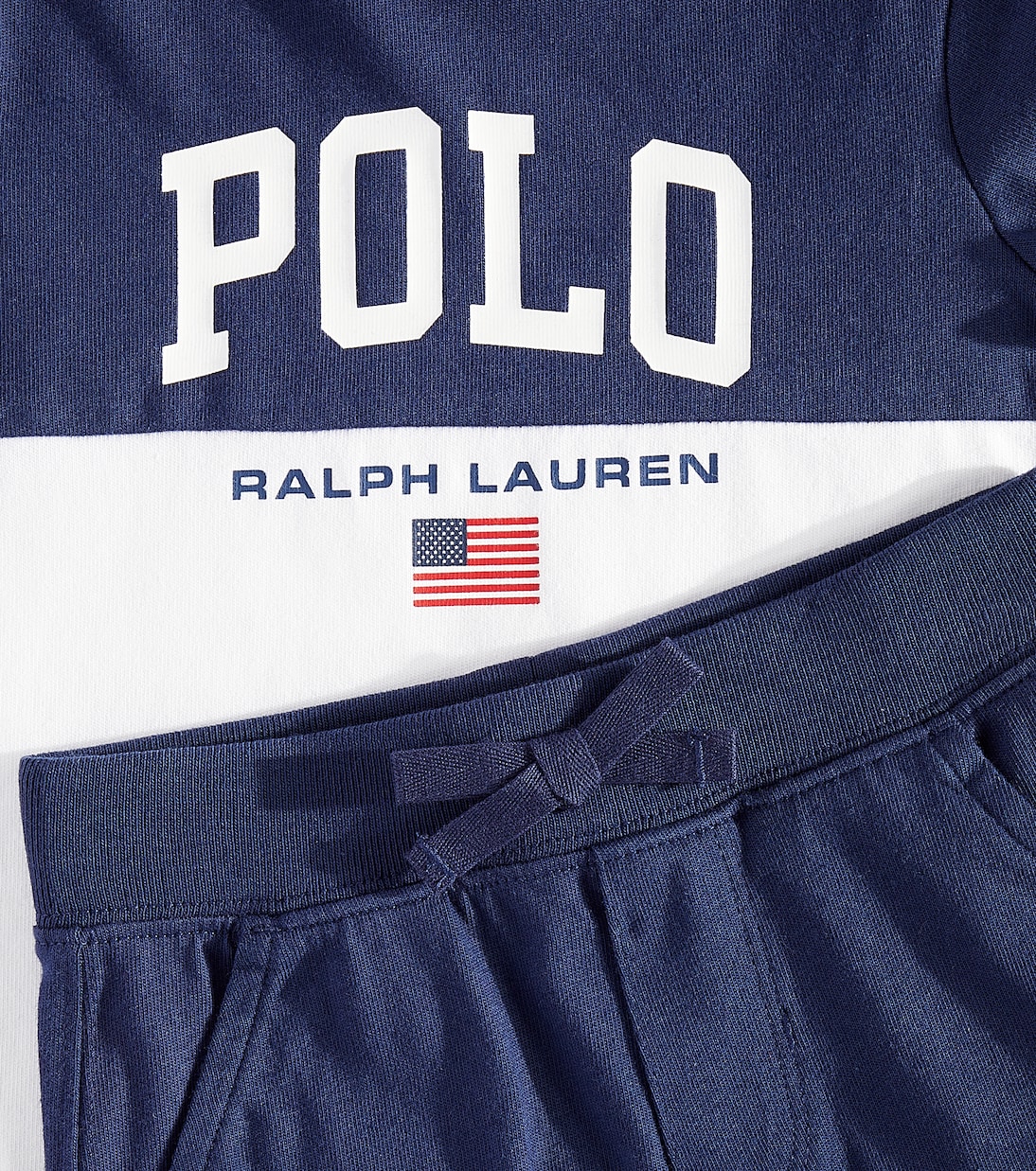 Baby logo cotton T-shirt and shorts set | Polo Ralph Lauren Kids