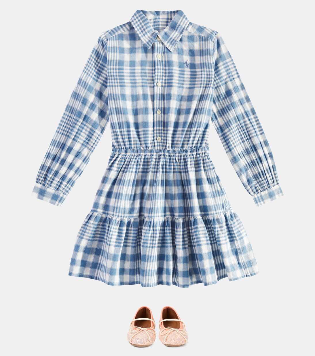 Robe chemise en coton à carreaux | Polo Ralph Lauren Kids